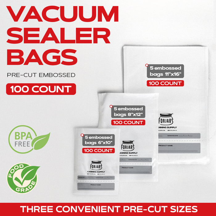 100 count 6x9 Vacuum Sealer Bags