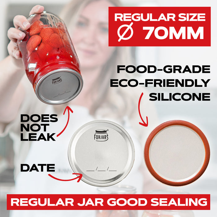 Forjars® - 500 Regular Mouth Canning Lids