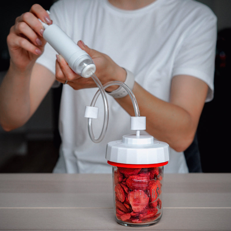 Electric Mason Jar Vacuum Sealer Kit -handheld Food Vacuum Saver Can Sealer  Jar Seal Pump Kit For Food Storage With Regular And Wide Mouth Mason Jars, compatible With Foodsaver Vacuum Canning Sealer Machine 