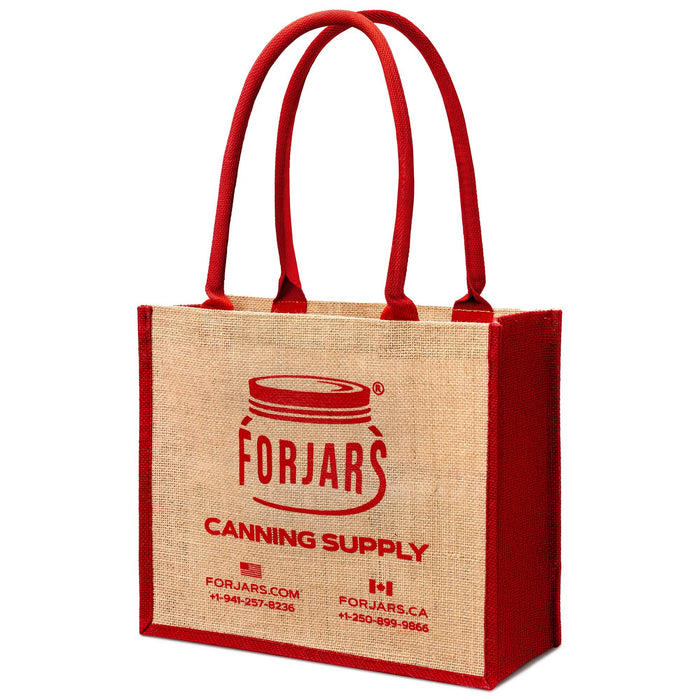 Forjars®  Reusable Burlap Tote Bags – Available in Two Sizes: Small & Medium