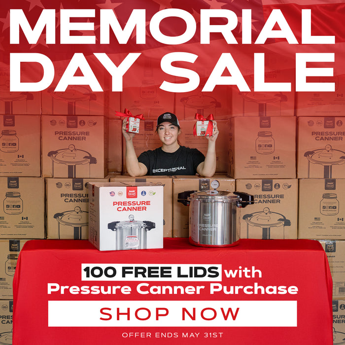 FORJARS® Pressure Canner + 100 FREE Lids