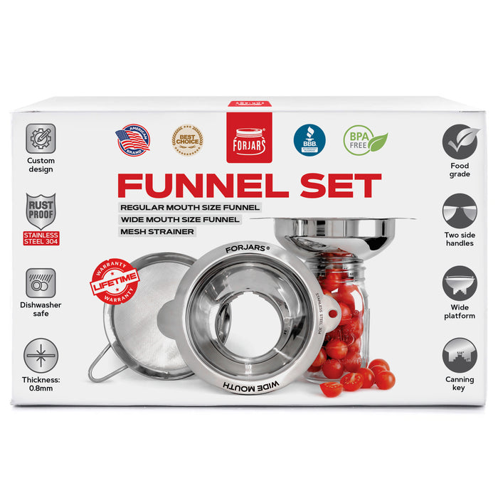 FREE Funnel Set with Your FORJARS Pressure Canner!