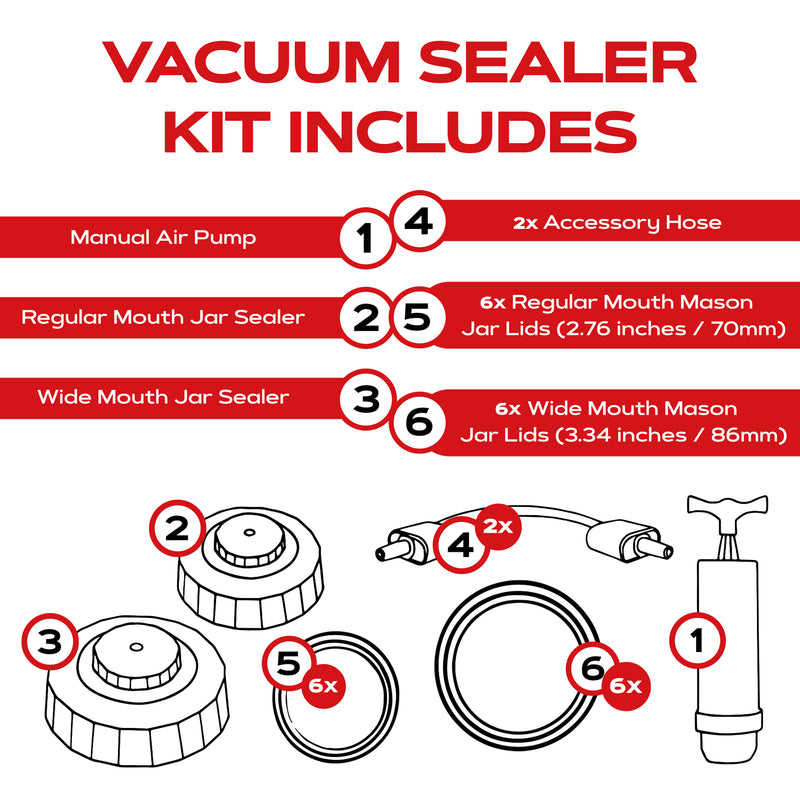 Mason Jar Vacuum Sealer Kit