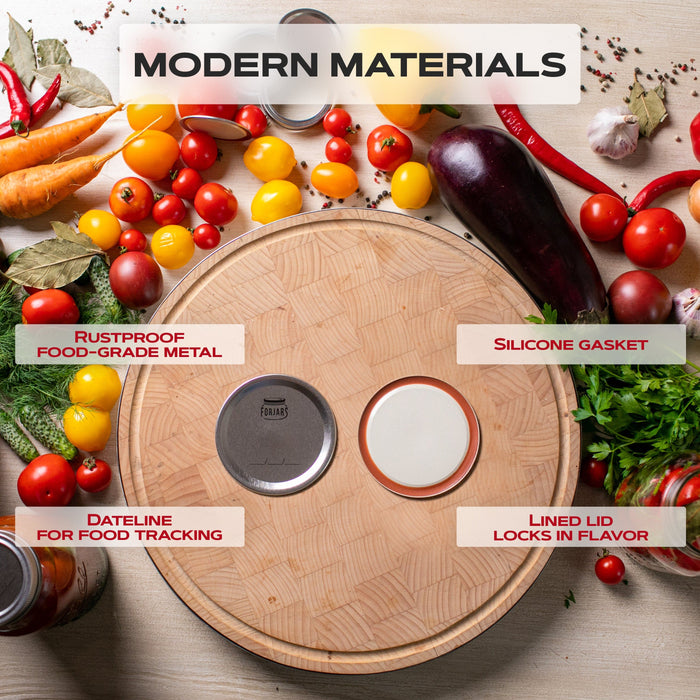 Forjars® - - 24 Regular Mouth Canning Lids