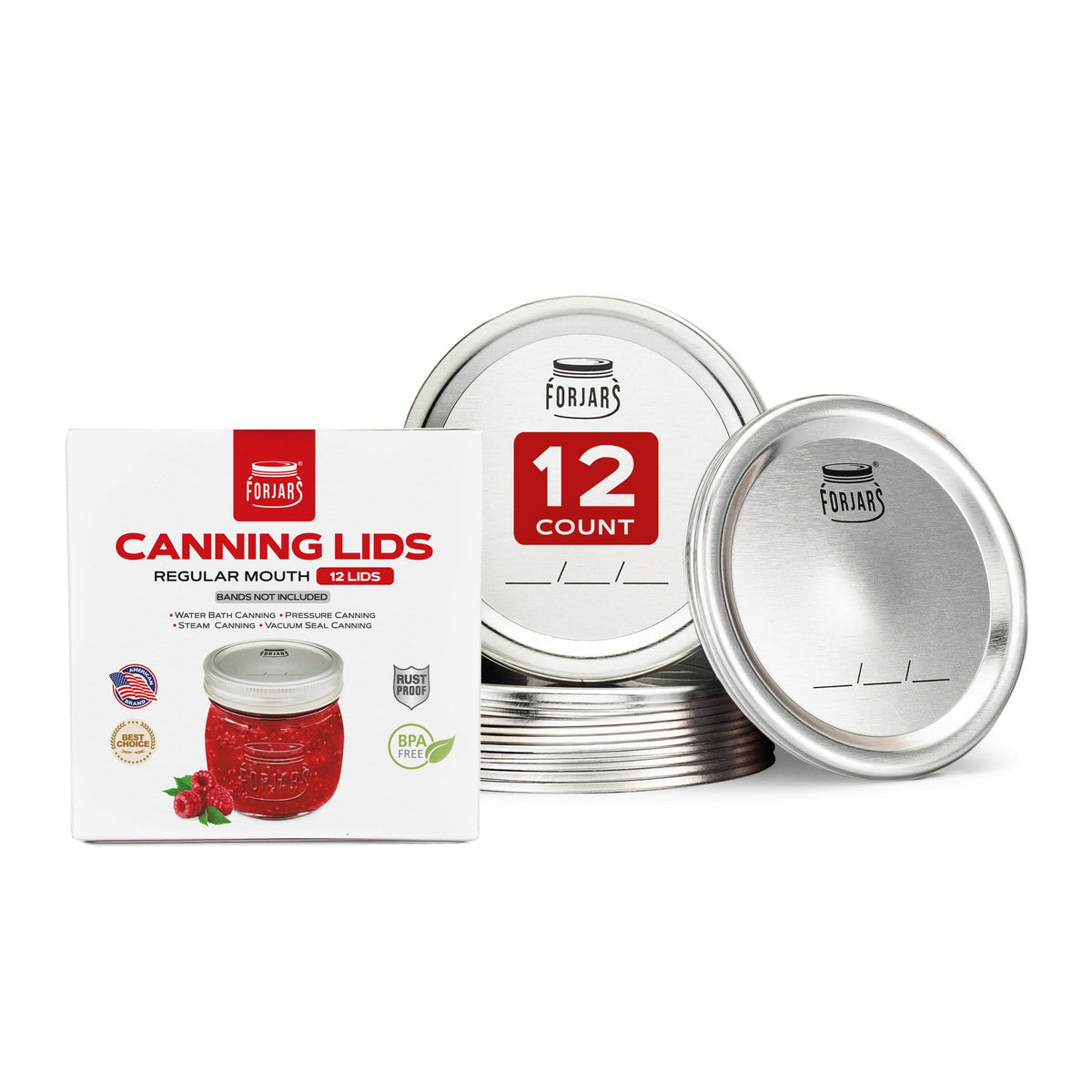 Forjars® - - 24 Regular Mouth Canning Lids